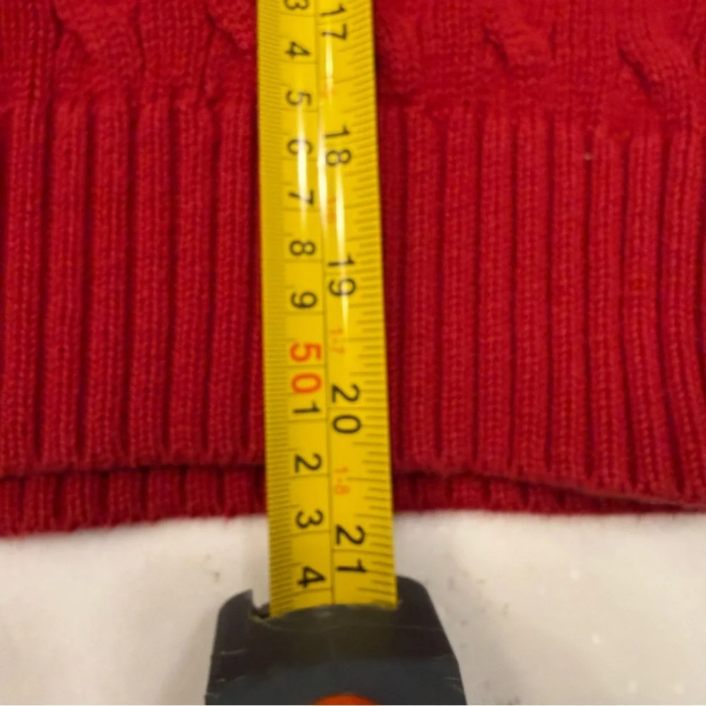 Ralph Lauren Boys 2 PCS Set Red Cotton Cable Knit Vest & White S/S T-Shirt Sz 8